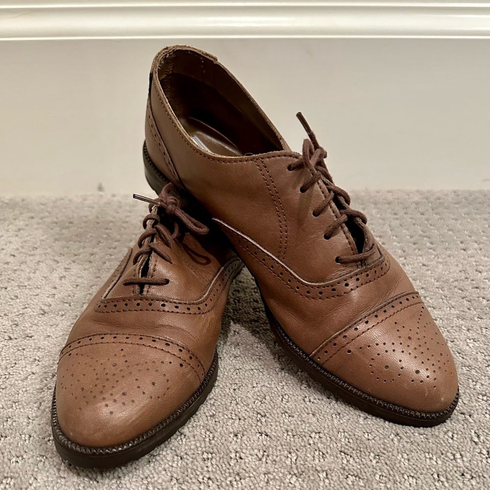 Vintage White Mountain Oxfords - Brown Leather
